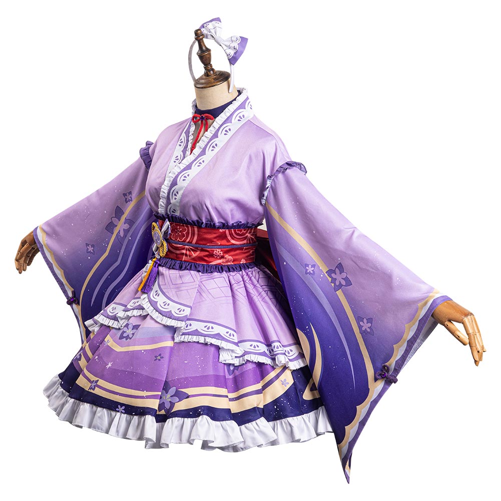 Genshin Impact Lolita Raiden Shogun Jeu Design Original Cosplay Costume Carnaval