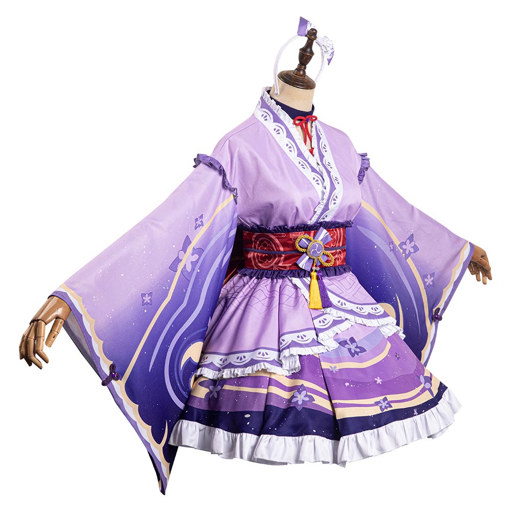 Genshin Impact Lolita Raiden Shogun Jeu Design Original Cosplay Costume Carnaval