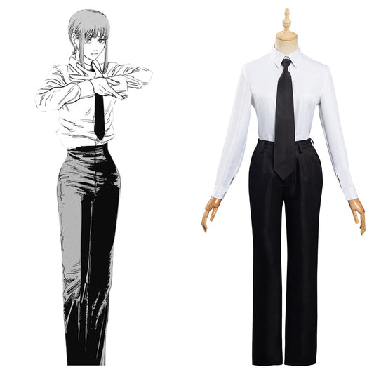 Anime Adulte Chensō Man Makima Pantalon Top Cravate Cosplay Costume