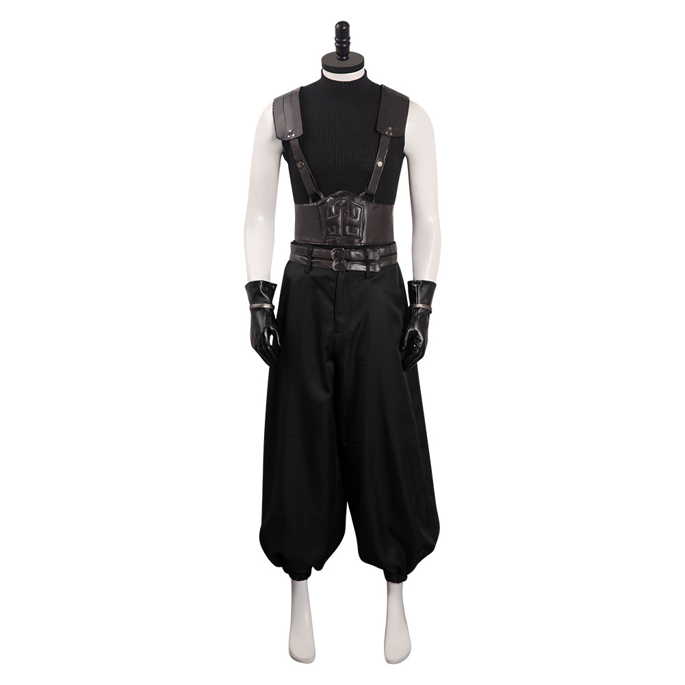 Crisis Core Final Fantasy VII Reunion Zack Uniform Noir Cosplay Costume