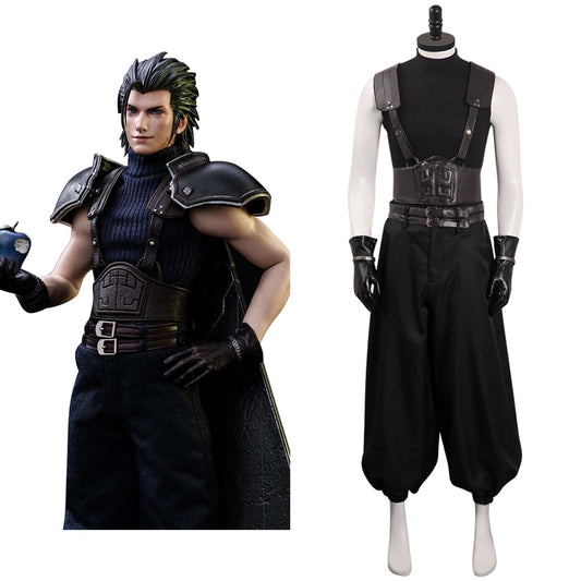 Crisis Core Final Fantasy VII Reunion Zack Uniform Noir Cosplay Costume