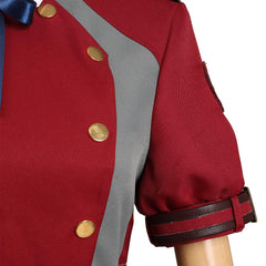 Lycoris Recoil Nishikigi Chisato JK Robe Rouge Uniforme Manches Courtes Cosplay Costume Ver.B