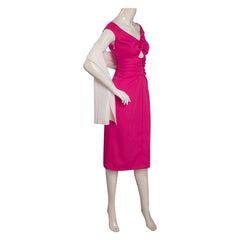 Blonde Marilyn Monroe Robe Rose Cosplay Costume Halloween Carnival