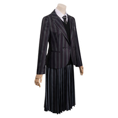 Adulte La Famille Addams 2 Mercredi Tenue Scolaire Cosplay Costume