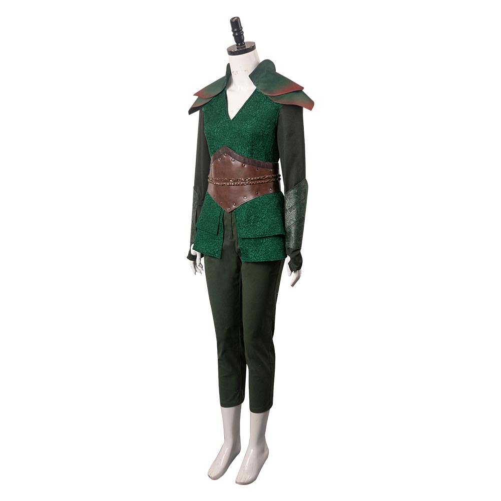 Donjons et Dragons The Doric Femme Ensemble Vert Cosplay Costume