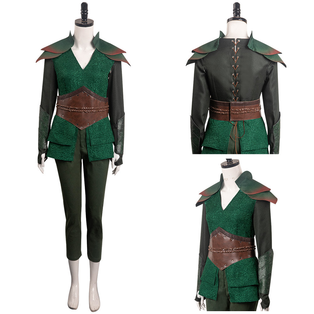 Donjons et Dragons The Doric Femme Ensemble Vert Cosplay Costume