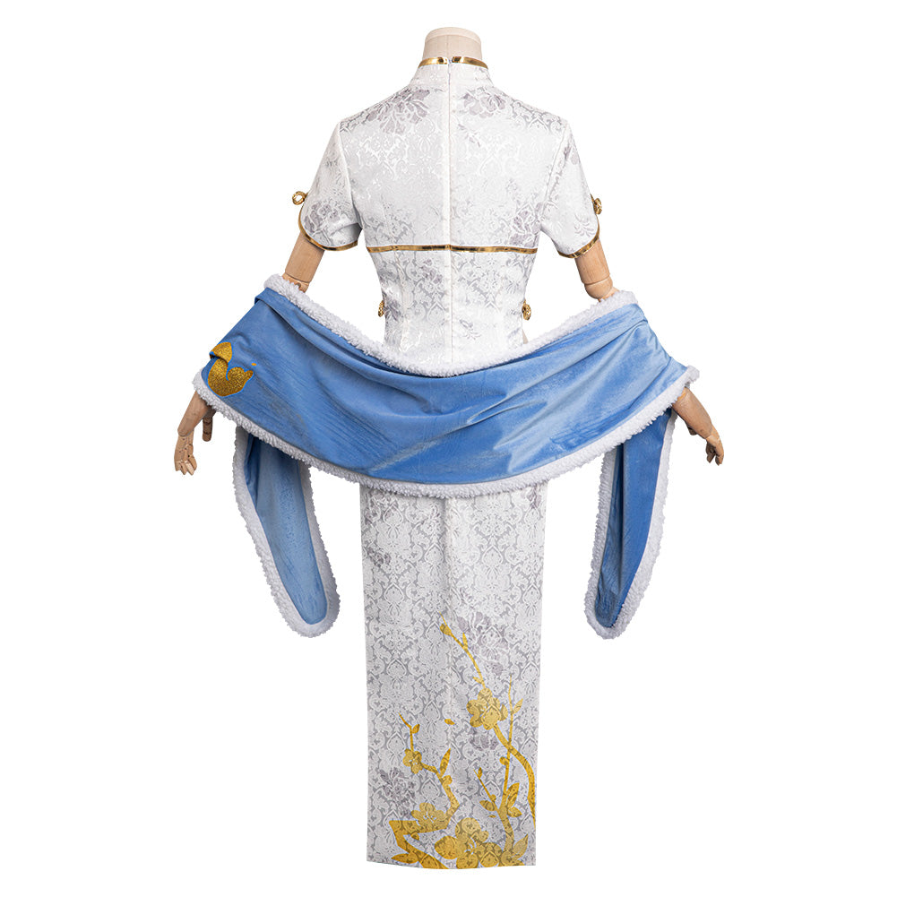 Re:Zero Emilia Cheongsam Robe Cosplay Costume Carnaval