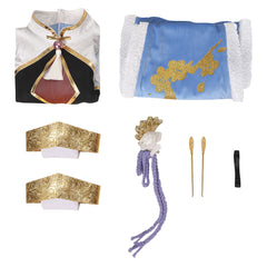 Re:Zero Emilia Cheongsam Robe Cosplay Costume Carnaval