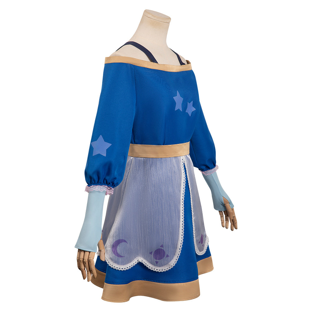 Adulte Luz à Osville 3 The Owl House Amity Robe Bleu Cosplay Costume