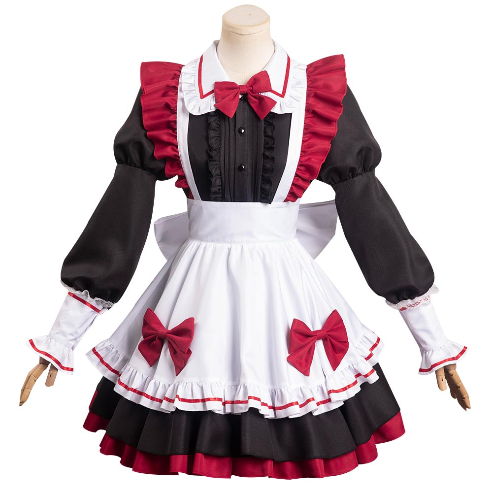 Anime Oshi No Ko Hoshino Rubii Maid Rouge Robe Lolita Cosplay Costume Carnaval