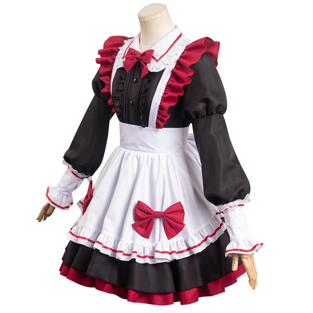 Anime Oshi No Ko Hoshino Rubii Maid Rouge Robe Lolita Cosplay Costume Carnaval