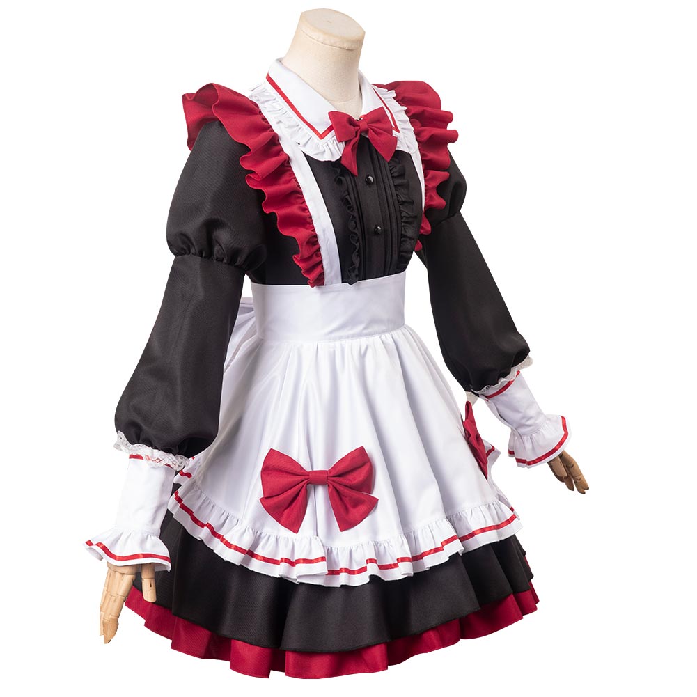 Anime Oshi No Ko Hoshino Rubii Maid Rouge Robe Lolita Cosplay Costume Carnaval