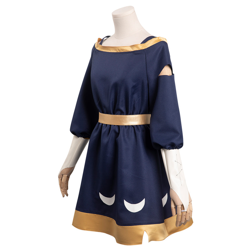 Enfant Luz à Osville The Owl House Amity Bleu Robe Cosplay Costume