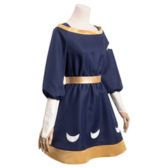 Enfant Luz à Osville The Owl House Amity Bleu Robe Cosplay Costume