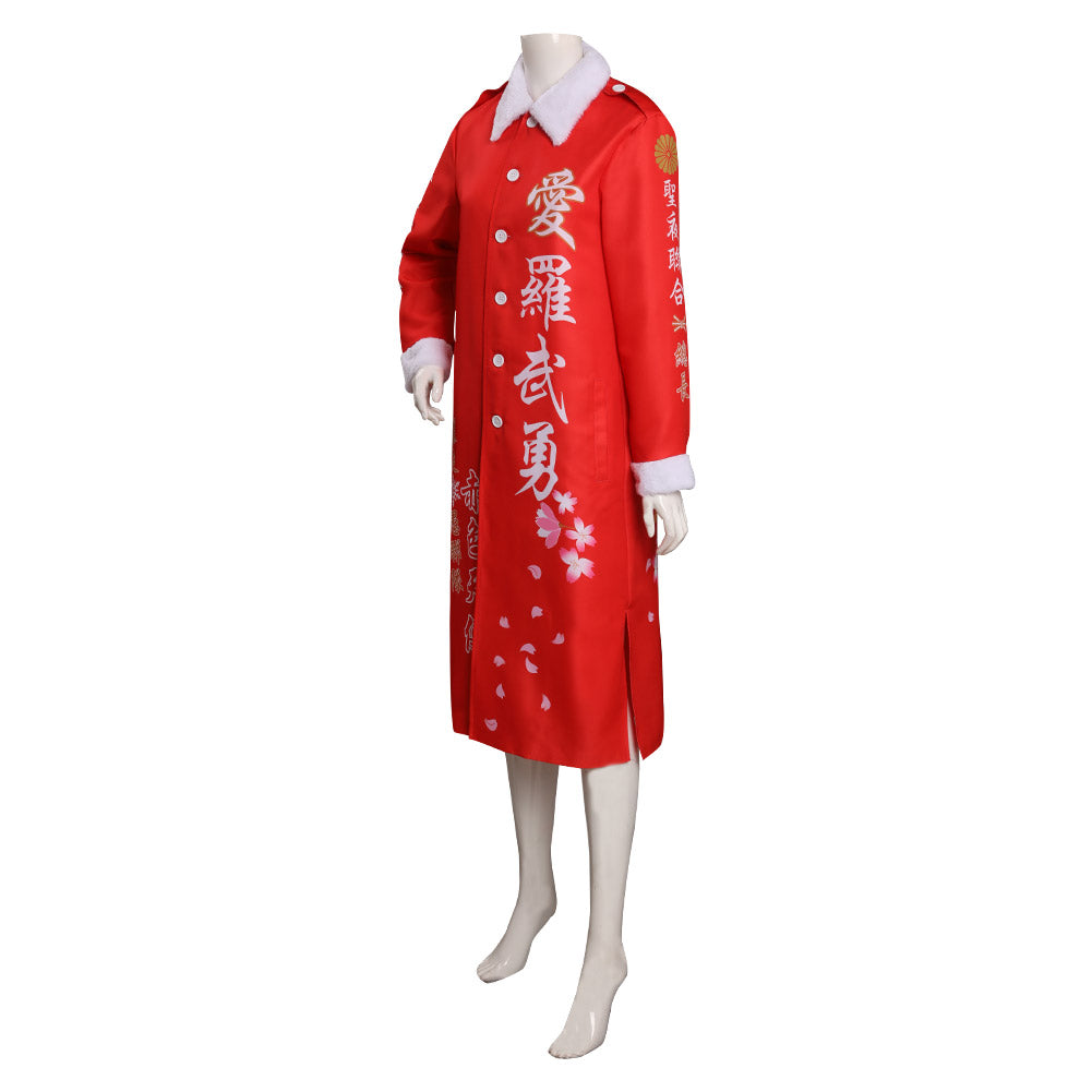 Adulte Japanais Bosozoku Kimono Rouge Noël Manteau Design Original Cosplay Costume