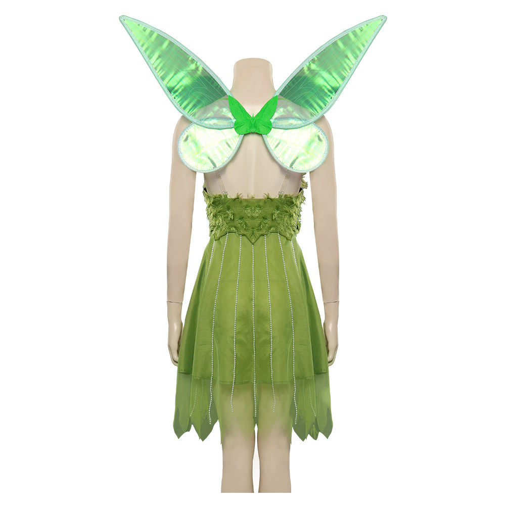 Adulte Peter Pan & Wendy Tinker Bell Robe Vert Ailes Cosplay Costume