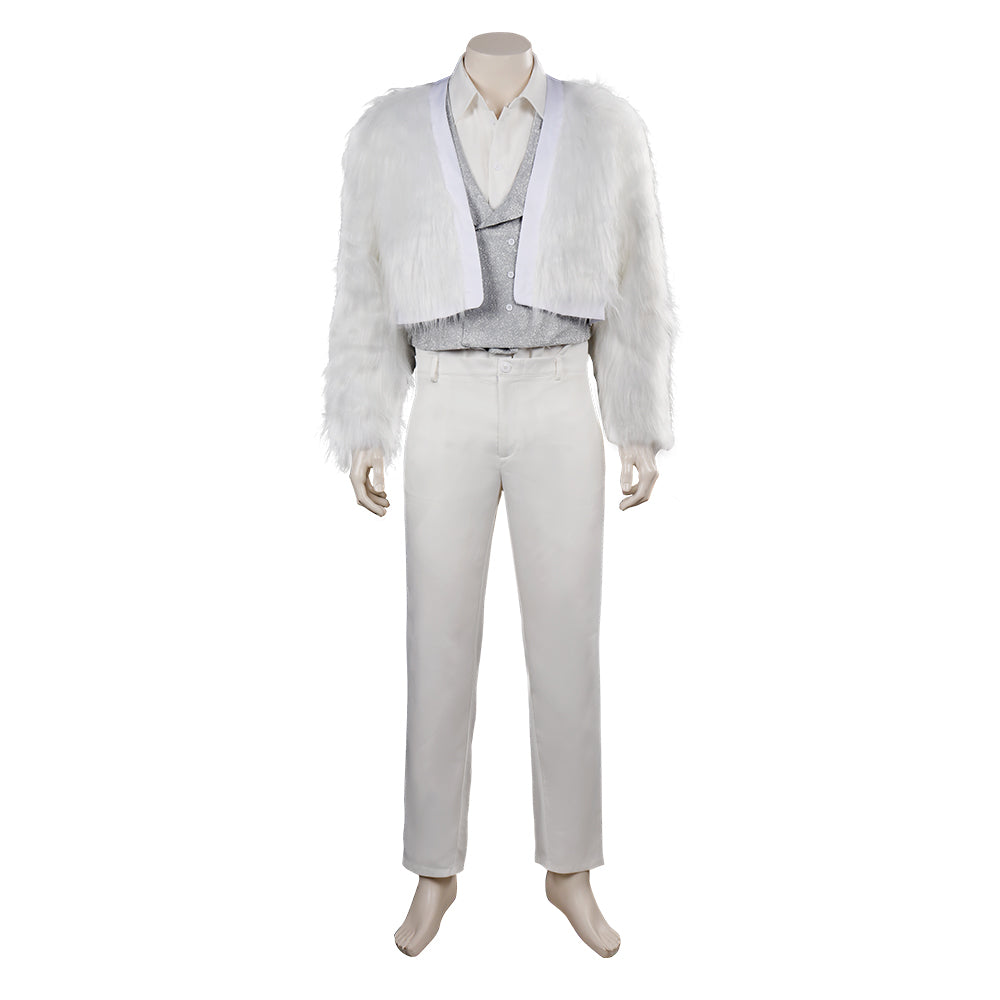 TV Black Mirror 6 Chris Gillhaney Blanc Uniform Cosplay Costume Carnaval