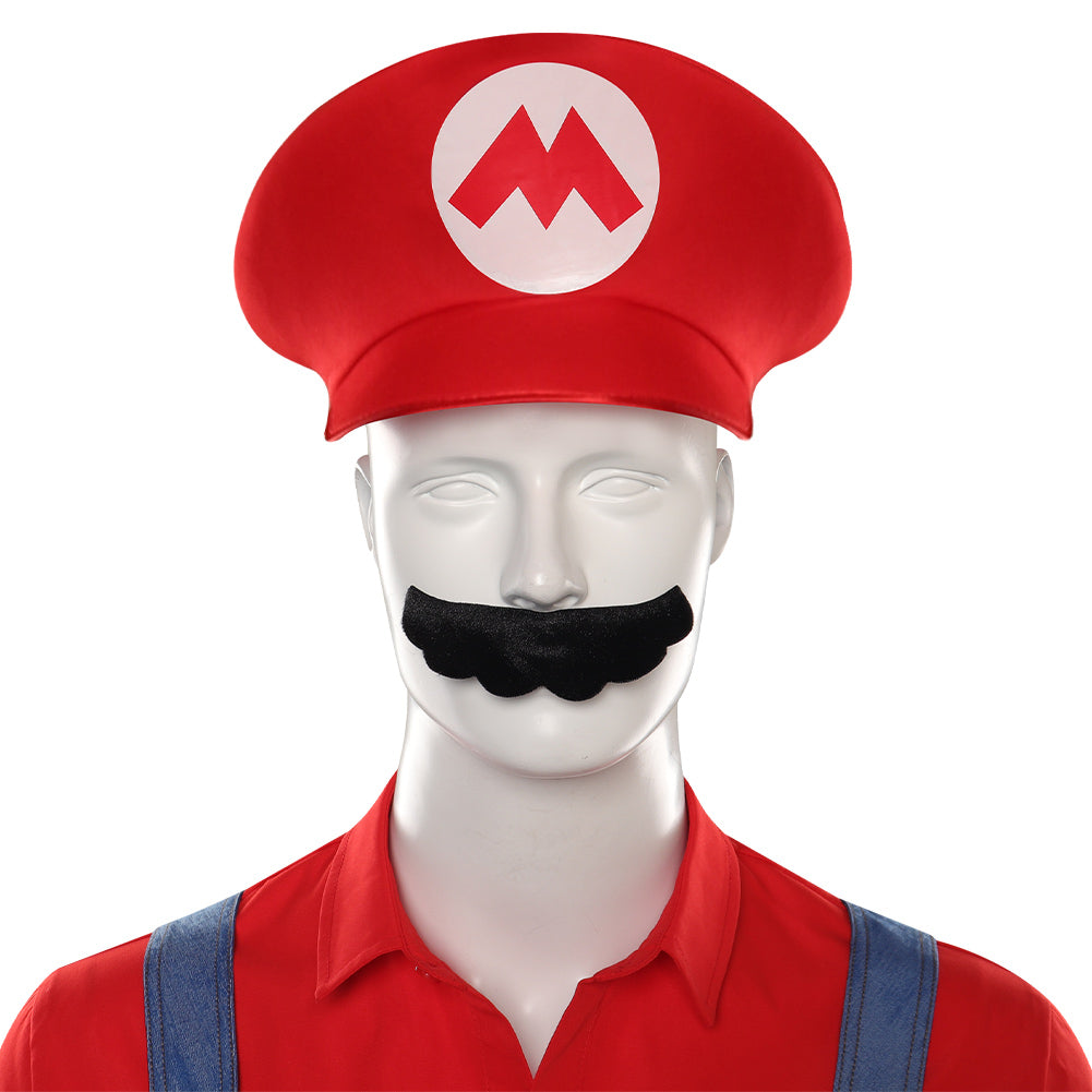 Costume de Super Mario Bros avec Chapeau et Moustache pour Homme
