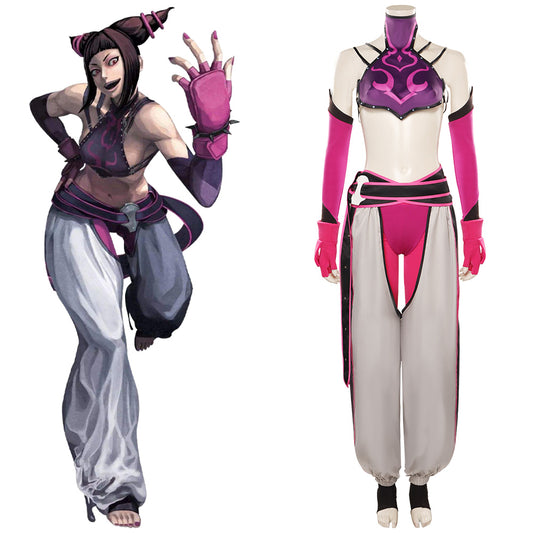 Street Fighter Julie Femme Uniform Cosplay Costume Carnaval