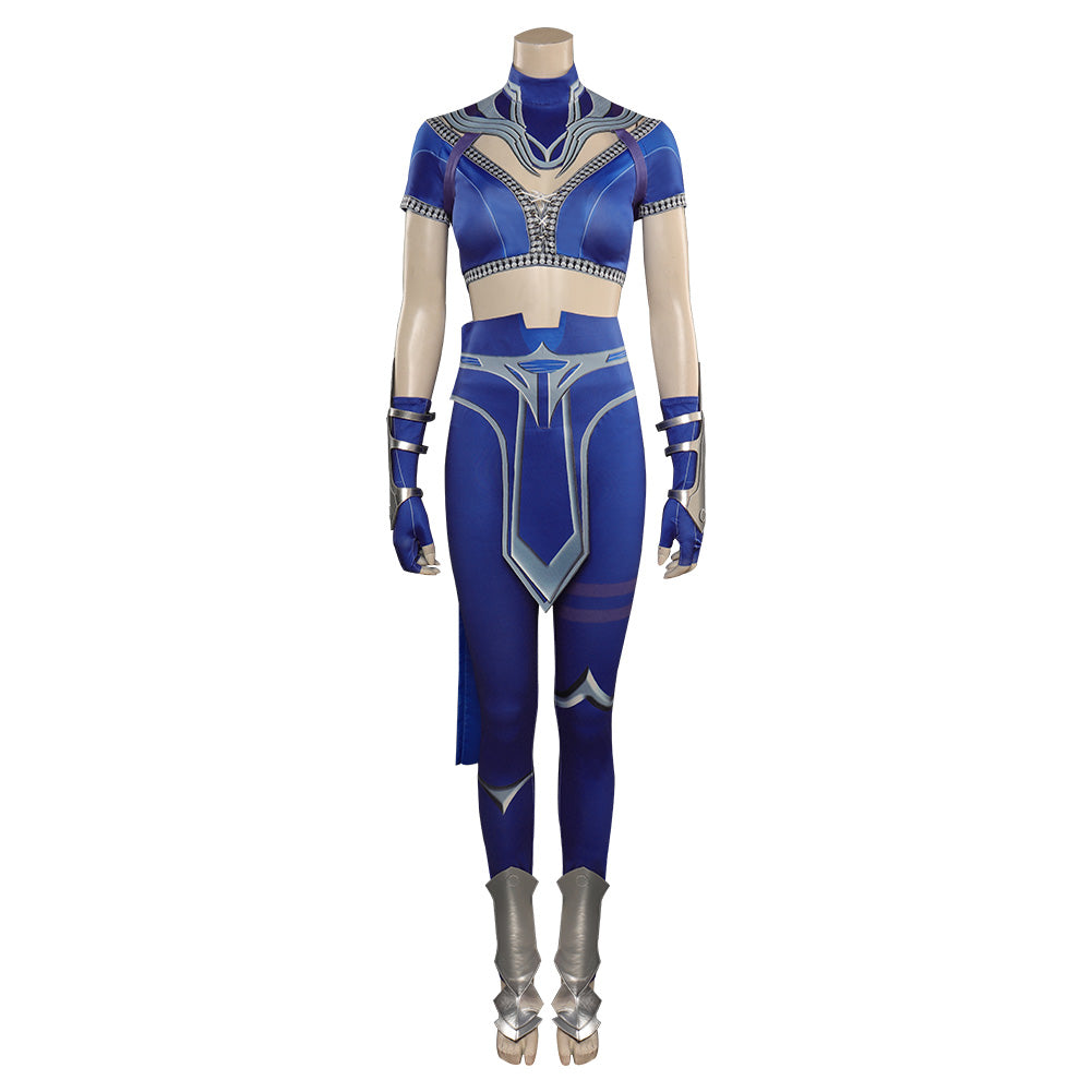 Mortal Kombat MK Kitana Jeu Cosplay Costume Halloween Carnaval