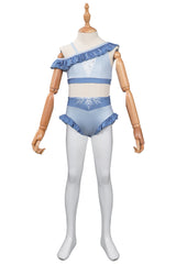 La Reine Des Neiges Elsa Enfant Maillot de Bain Cosplay Costume Design Original -Cossky