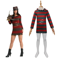 Les Griffes De La Nuit Freddy Krueger Enfant Fille Robe Cosplay Costume Halloween Carnival