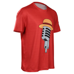 Film One Piece Red Luffy T-shirt Cosplay Costume