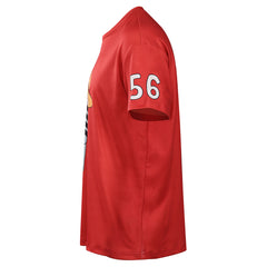 Film One Piece Red Luffy T-shirt Cosplay Costume