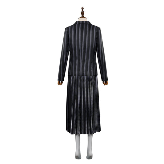 Adult Wednesday Addams Wednesday Cosplay Costume School Uniform Dress Outfits Halloween Carnival Party Suit