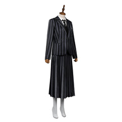 Adult Wednesday Addams Wednesday Cosplay Costume School Uniform Dress Outfits Halloween Carnival Party Suit