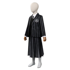 Enfant Wednesday Addams Wednesday Robe Uniforme Scolaire Cosplay Costume