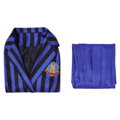 Adulte & Enfant Wednesday Addams Wednesday Bleu  Uniforme Scolaire Ensemble Cosplay Costume