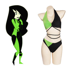 Kim Possible Shego Maillot De Bain Deux Piece cosplay Costume