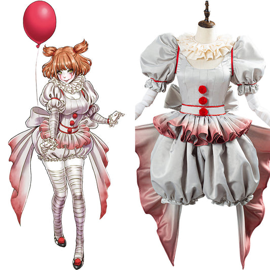 Horror Pennywise Le Costume de Clown aux Femmes Halloween Carnaval Cosplay Costume