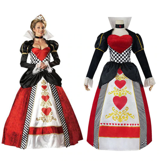 Adulte Alice au pays des merveilles La Reine Rouge Uniforme Cosplay Costume