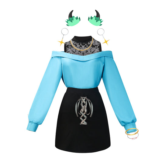 Anime Oshi no Ko Hoshino Ai Blue Cosplay Costume