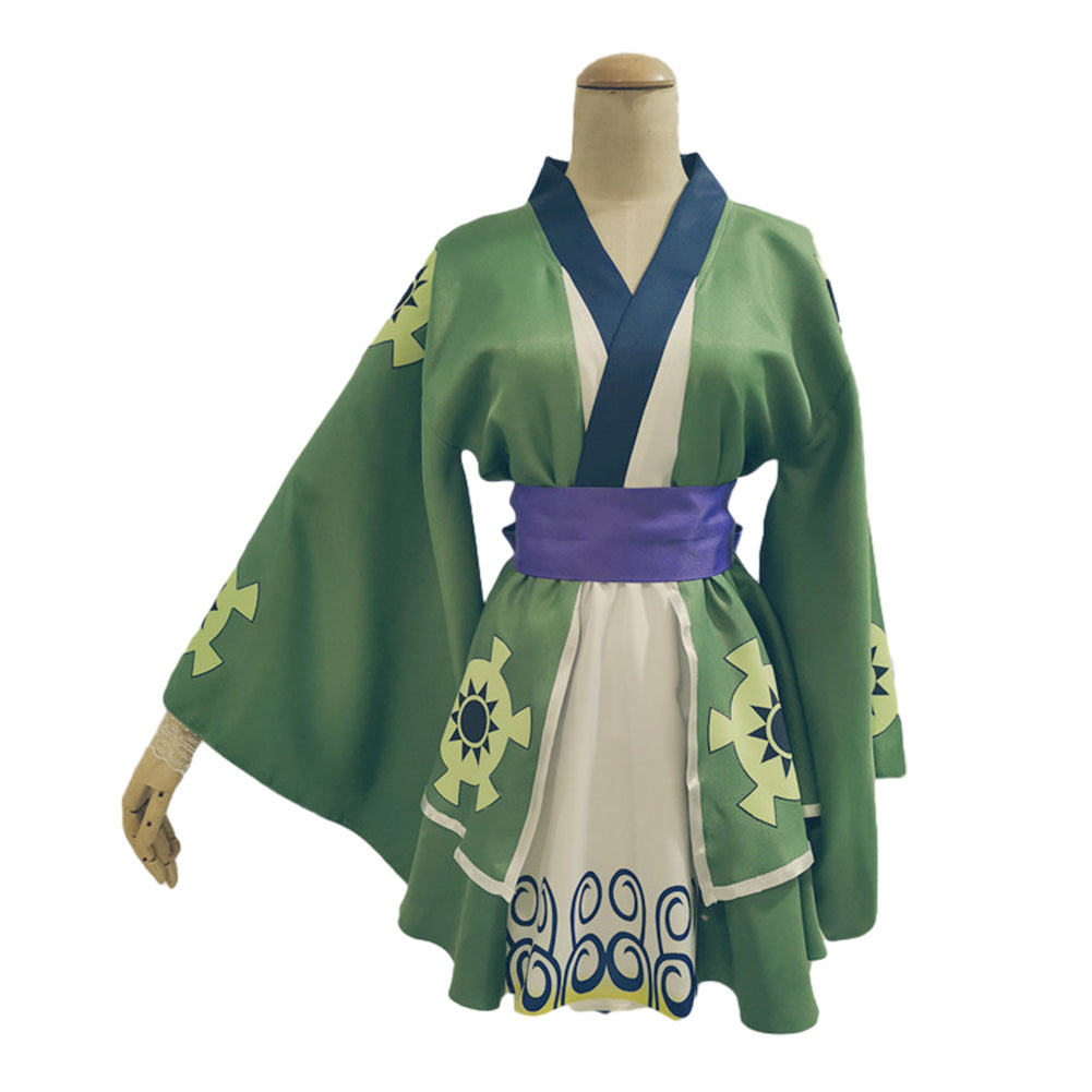 One Piece Roronoa Zoro Lolita Robe Wano Country Cosplay Costume Ver.B ...