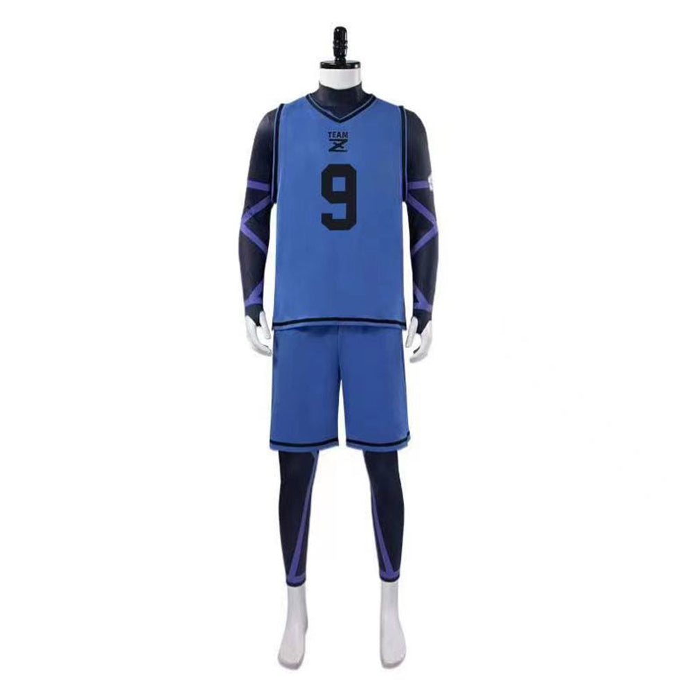 BLUE LOCK Rensuke Kunigami N°9 Cosplay Costume