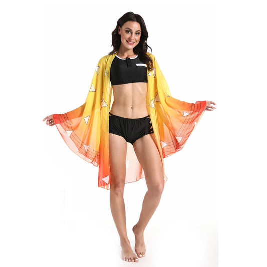 Les Rôdeurs de la Nuit Agatsuma Cosplay Maillot de Bain avec Cape