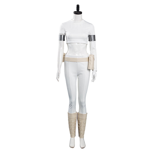 Star Wars Padmé Amidala Padme Tenue Blanche Cosplay Costume