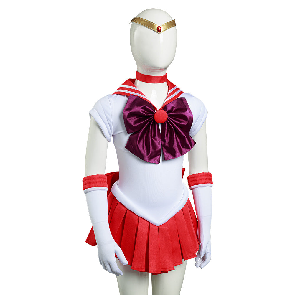 Sailor Moon Sailor Mars Hino Rei Enfant Cosplay Costume
