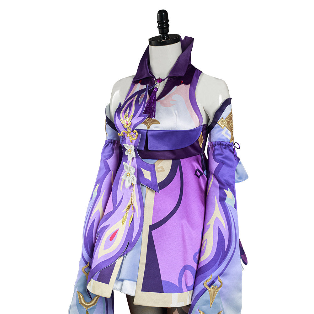Adulte Femme Genshin Impact Keqing Uniforme Cosplay Costume