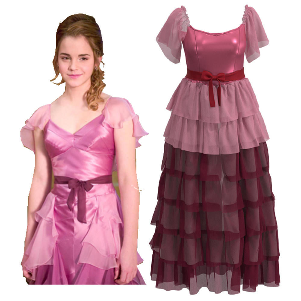 Adulte Harry Potter Hermione Granger Robe Robe Bal Noël Cosplay Costum ...