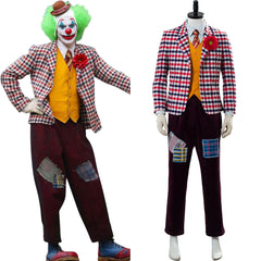 Joker 2019 Joaquin Phoenix Joker Clown Tenue Avec Perrque Cosplay Costume