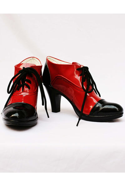 Black Butler Grell Cosplay Chaussures Noir et Rouge