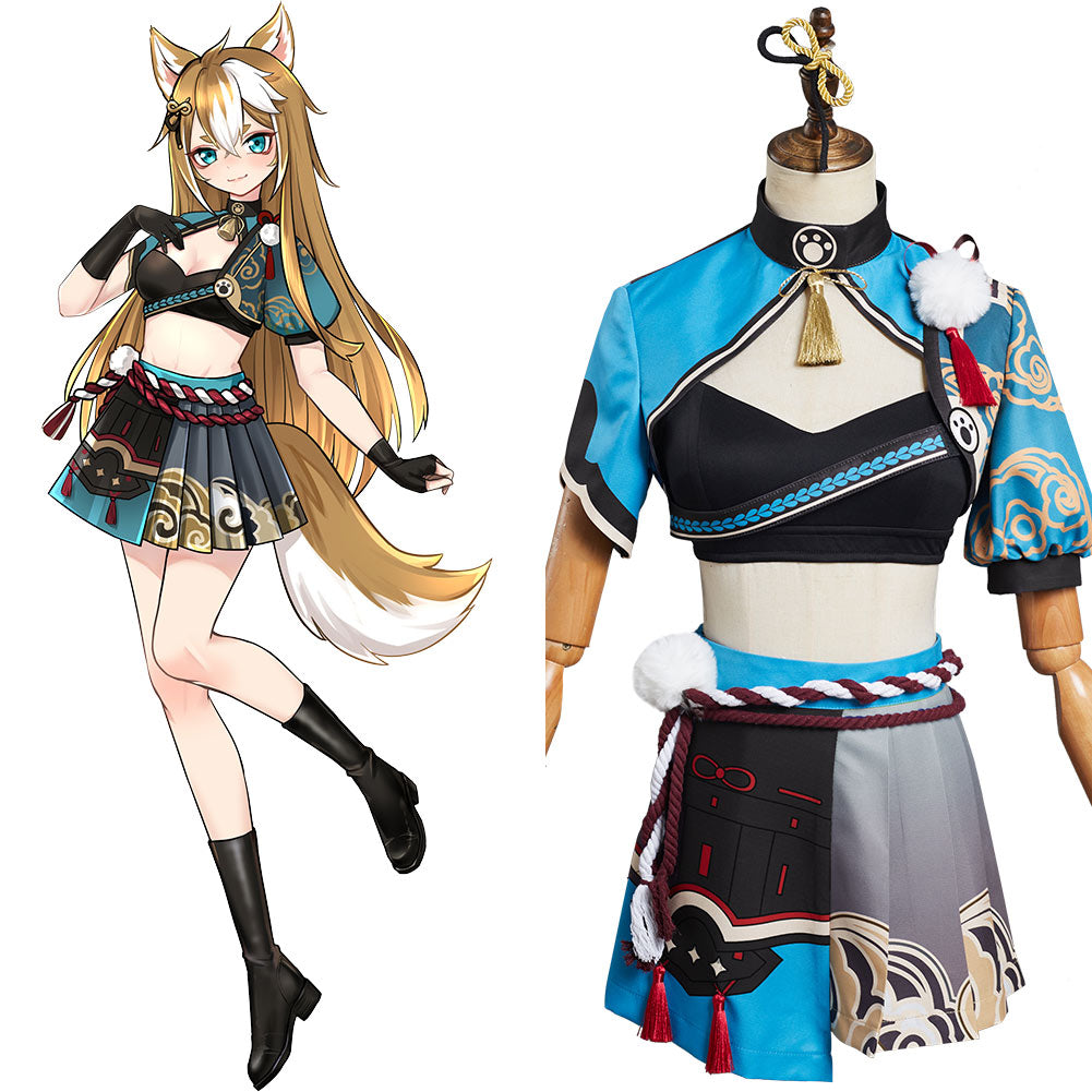 Genshin Impact Miss Hina Goro Robe Cosplay Costume Design Original-Cossky