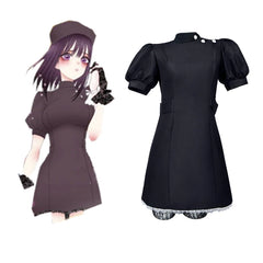 Sexy Cosplay Doll Kitagawa Marin Infirmière Robe Noire Cosplay Costume