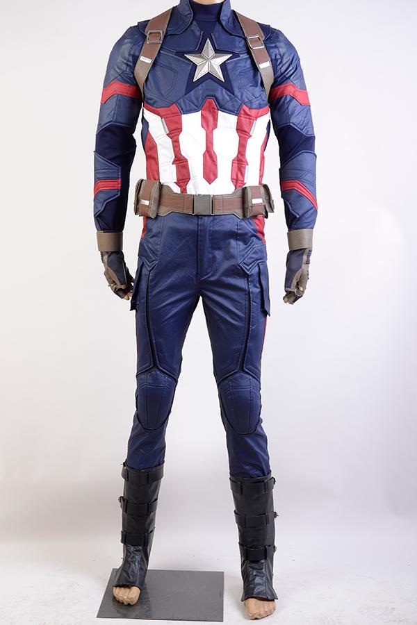 Captain America 3: Civil War Captain Steve Rogers Uniforme Cosplay Costume