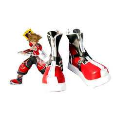 Kingdom Hearts II Sora Botte Rouge Cosplay Chaussures