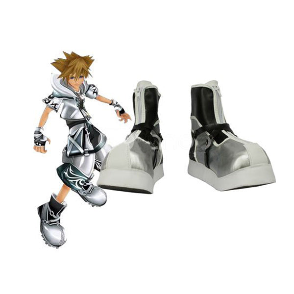 Kingdom Hearts II Sora Botte d'argent Cosplay Chaussures